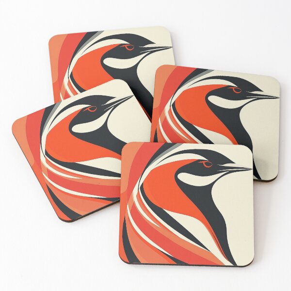 Item preview, Vibrant bird with bold geometric patterns designed and sold by MaccaMerch.