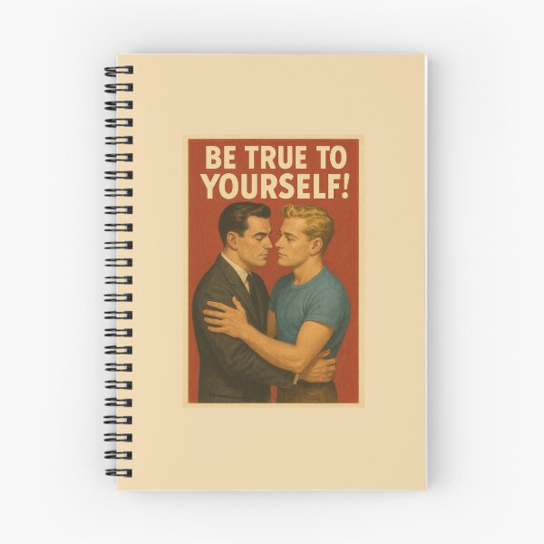Item preview, Be True to Yourself – Vintage Queer Love Poster designed and sold by SoftGridStudio.