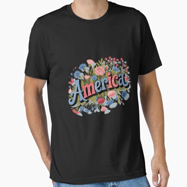 Aperçu de l'œuvre Amérique florale Liberté Brave patriotique créée et vendue par Dotprinto.