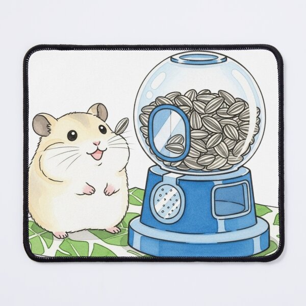 Item preview, Dwarf Hamster Pudding and the Sunflower Seed Gumball Machine designed and sold by hihamsterdear.