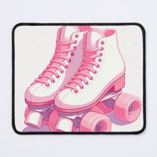 Item preview, Retro Pink Roller Skates | Girly Pastel Illustration Retro Pink Roller Skates Illustration | Cute Pastel Skates Art designed and sold by  Ojo de Lilith.