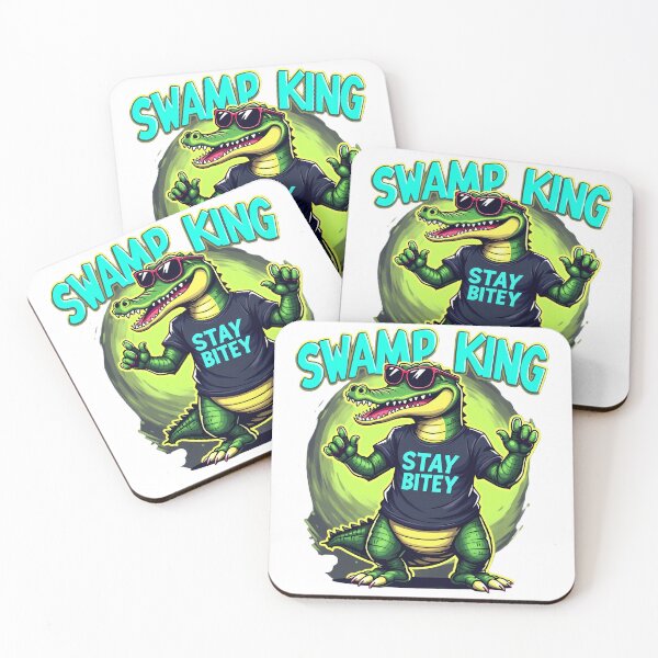 Item preview, Swamp King Gator “Stay Bitey” Cartoon Graphic designed and sold by tonyartprints.