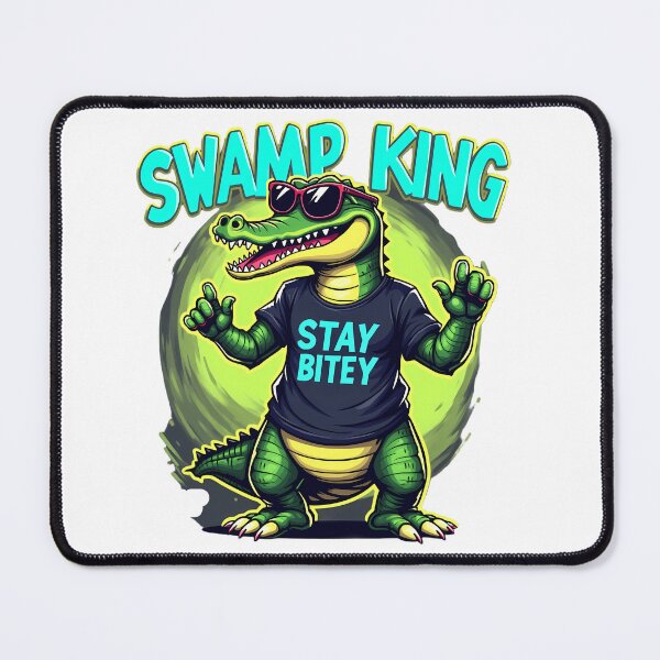 Item preview, Swamp King Gator “Stay Bitey” Cartoon Graphic designed and sold by tonyartprints.