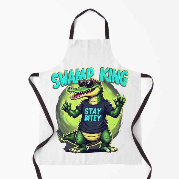Item preview, Swamp King Gator “Stay Bitey” Cartoon Graphic designed and sold by tonyartprints.