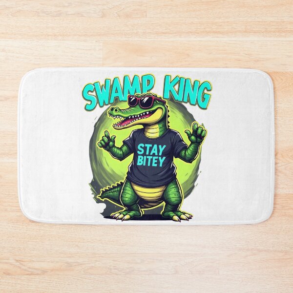 Item preview, Swamp King Gator “Stay Bitey” Cartoon Graphic designed and sold by tonyartprints.