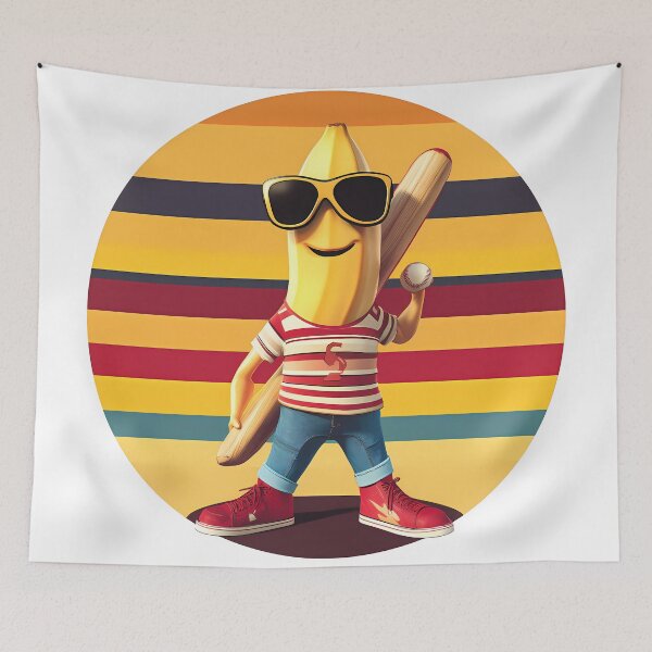 Item preview, "Cool Banana: Retro Vibes & Rebel Stripes" designed and sold by Jameswoodly.