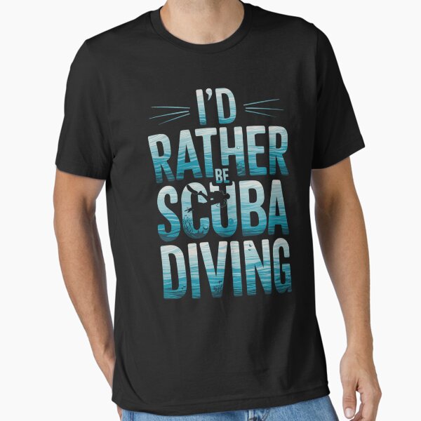 Item preview, I'd Rather Be Scuba Diving - Freediving Underwater Diver designed and sold by Mashnica.