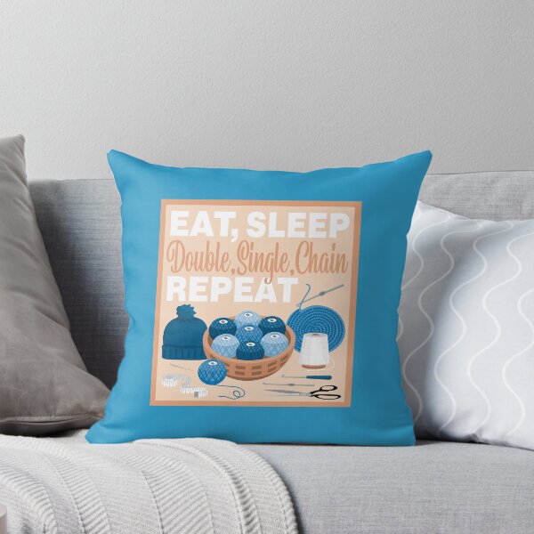 Item preview, Eat Sleep Repeat Crochet - Crochet items - BLUE designed and sold by StellarFX.