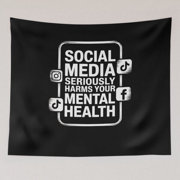 Item preview, Social media seriously harms your mental health designed and sold by Mateusz Majcherek.