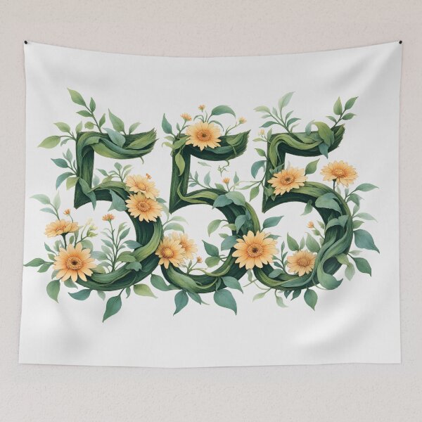 Item preview, Angel Number 555 – CHANGE with Orange Gerberas designed and sold by SolaoLab.