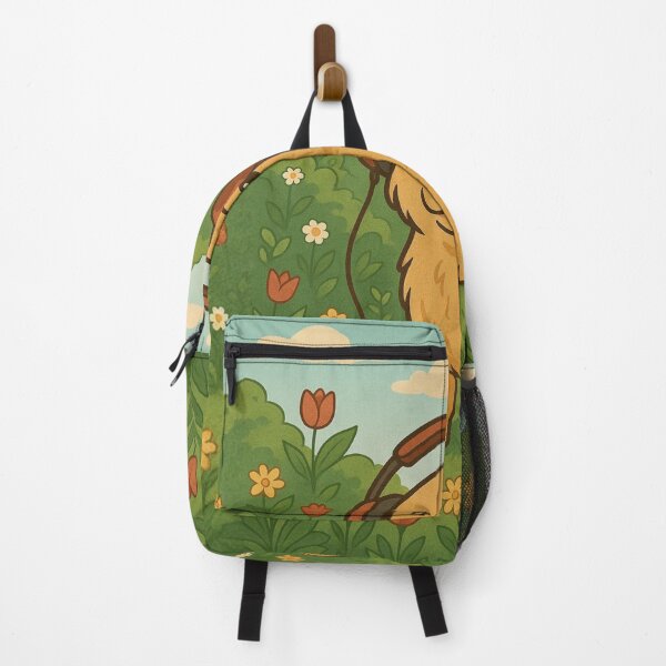 Item preview, Cute Puppy Listening to Music in a Garden – Cute Dog Lover Design designed and sold by Rachyhana Vibes.