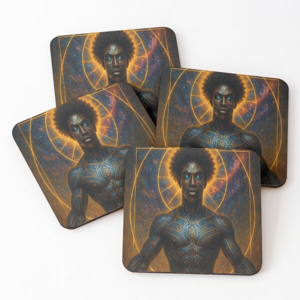 Item preview, Afrocentric Deity in Cosmic Geometry designed and sold by Blackcanvas444.