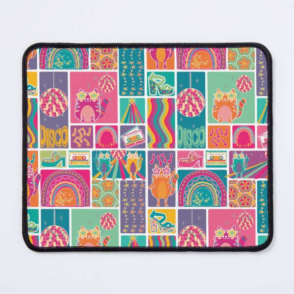 Item preview, Le Chat Discotheque-Disco Kitty Party-Retro Rainbow Palette designed and sold by Annette Chabidon Studio.