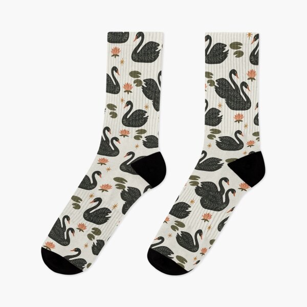 Item preview, Elegant Black Swan Pattern – Nature-Inspired Art for Bedding, Pillows, Curtains & Stationery designed and sold by Andrea Lauren.