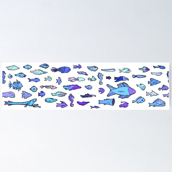 Item preview, Swimming with the Fish - Blue designed and sold by Crissy's Creatures.