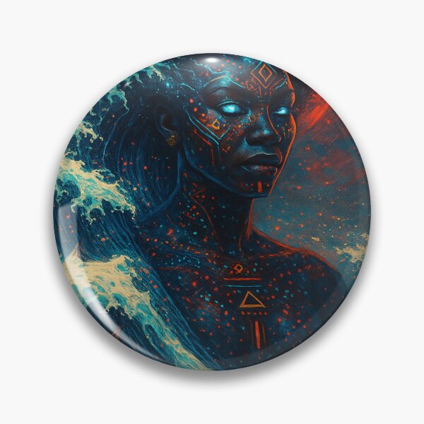 Item preview, Cosmic Goddess Rising from the Waves designed and sold by Blackcanvas444.