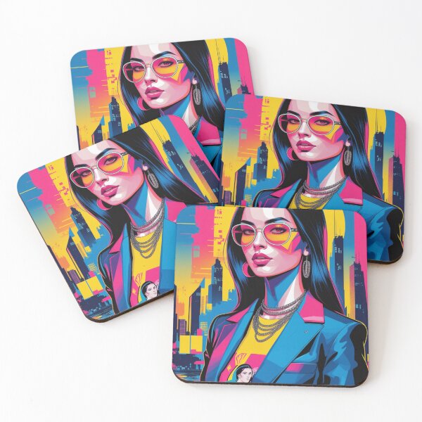 Item preview, Modern Mona Lisa Multicolor Vector Art Print designed and sold by Dew's.