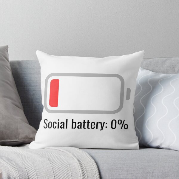 Item preview, "Social battery 0%" Funny phrase designed and sold by Viper58.