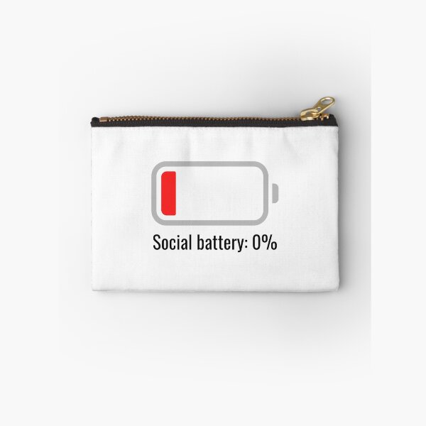 Item preview, "Social battery 0%" Funny phrase designed and sold by Viper58.