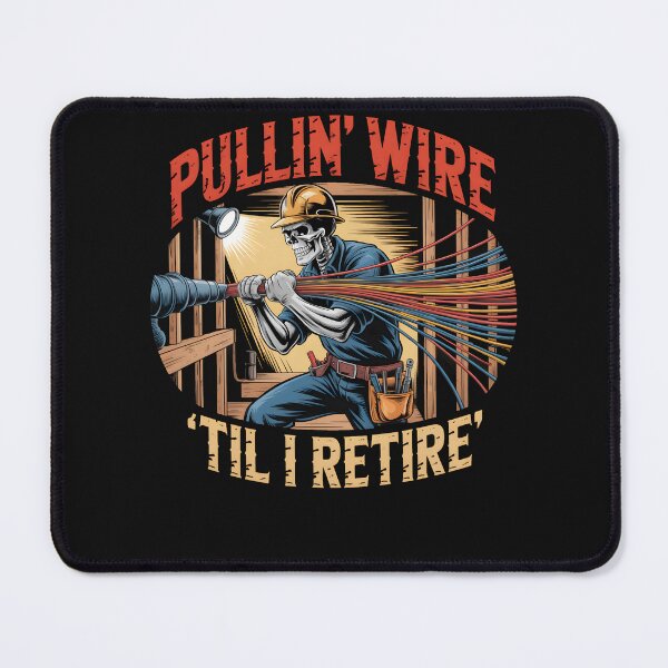 Item preview, Pullin Wire Til I Retire Funny Electrician Skeleton Men Women designed and sold by clothesy7.
