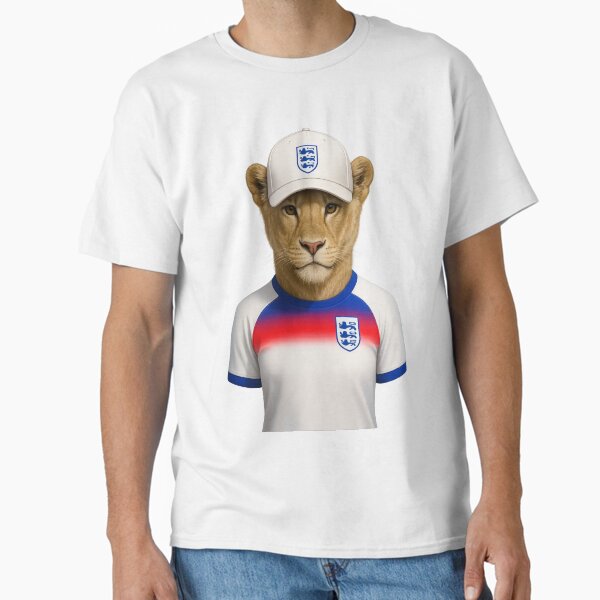Item preview, England Football Lion Mascot Art – Cartoon Lioness in England Kit designed and sold by Final Whistle Art.