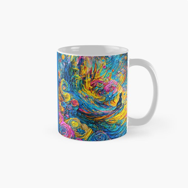 Item preview, Midnight Cat Watching Floral Color Storm designed and sold by blackhalt.