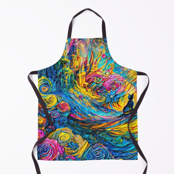 Item preview, Midnight Cat Watching Floral Color Storm designed and sold by blackhalt.