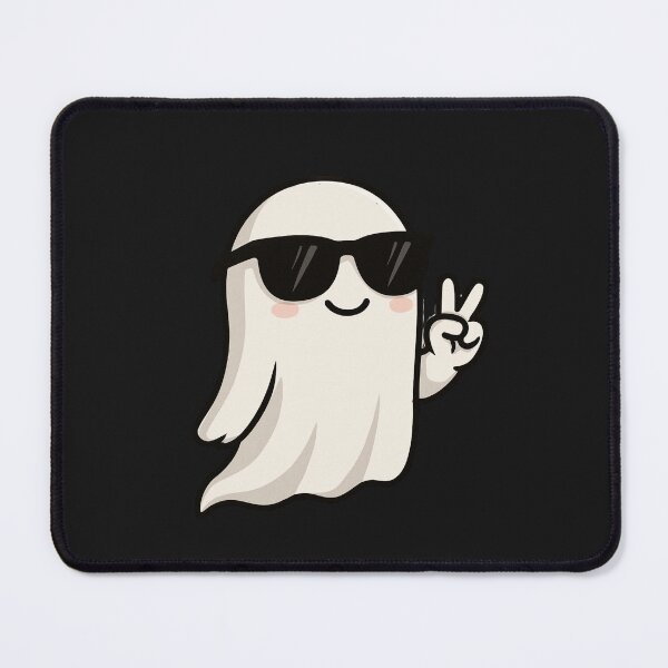 Item preview, Chibi Ghost with Sunglasses and Peace Sign – Cute Cool Ghost Illustration designed and sold by ColorSplash123.
