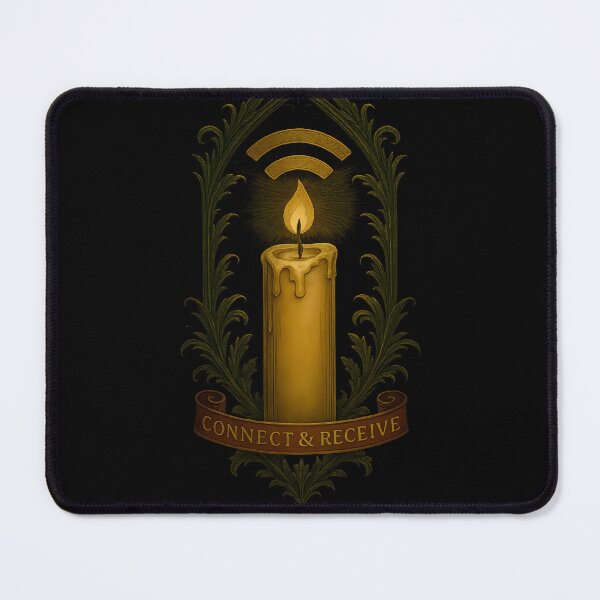 Item preview, Mystical Candle with Wi-Fi Signal – Connect & Receive Spiritual Signal Art designed and sold by Shoot-The-Moon.