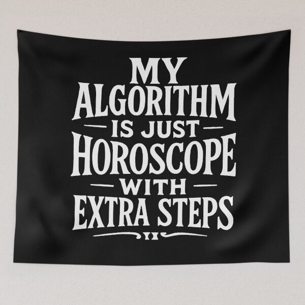 Item preview, My Algorithm Is Just Horoscope With Extra Steps designed and sold by Owcomm.