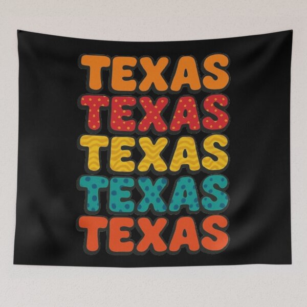 Item preview, Retro Texas Word Art – Colorful Bold State Pride Design designed and sold by Charisma Enigma.