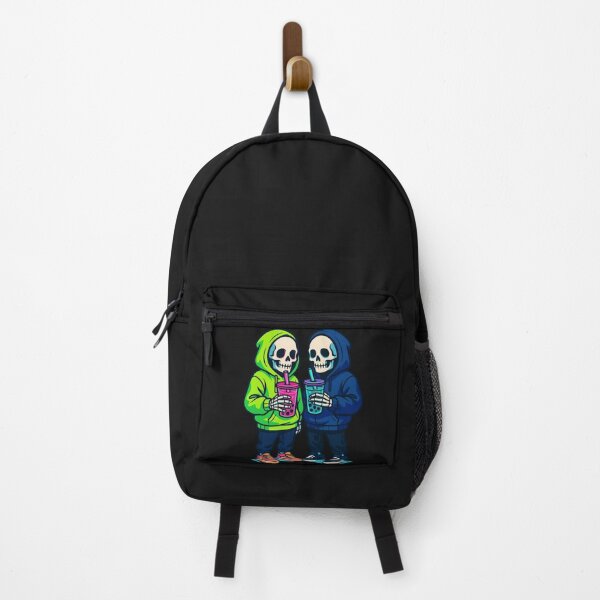 Item preview, Skeleton Couple Holding Bubble Tea | Cute Gothic Aesthetic Design designed and sold by ColorSplash123.