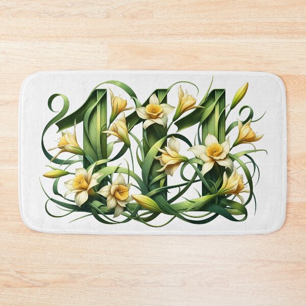 Item preview, Angel Number 111 – MANIFEST with Daffodils Flowers designed and sold by SolaoLab.