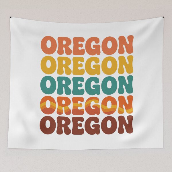 Item preview, Retro Oregon Word Art – Vintage Sunset Style State Design designed and sold by Charisma Enigma.