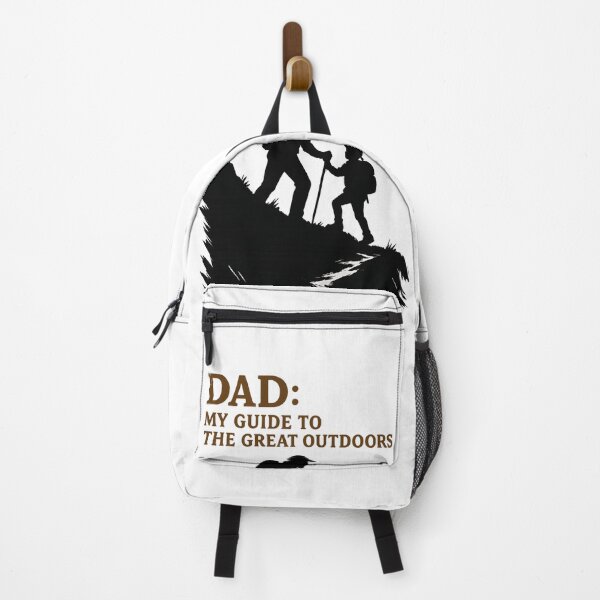Item preview, Dad: My Guide to the Great Outdoors – Hiking Silhouette Art designed and sold by The-Daily-Drape.