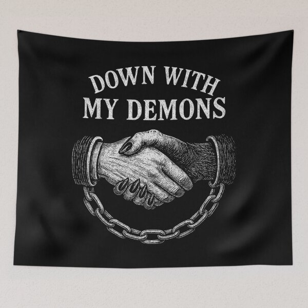 Item preview, Down With My Demons – Gothic Handshake Pact designed and sold by Victor Shadehorn.