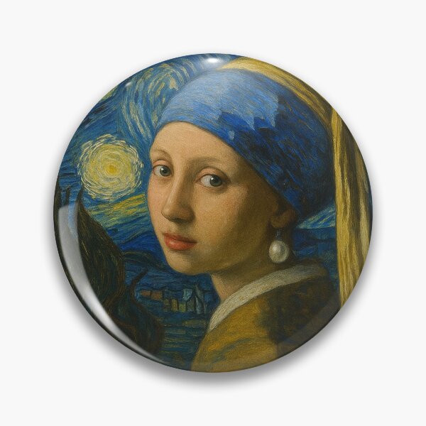 Item preview, Classic Fusion: Mona Lisa, Starry Night & the Pearl Earring designed and sold by M Mariatique.
