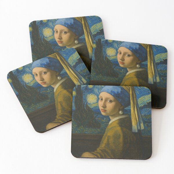 Item preview, Classic Fusion: Mona Lisa, Starry Night & the Pearl Earring designed and sold by M Mariatique.