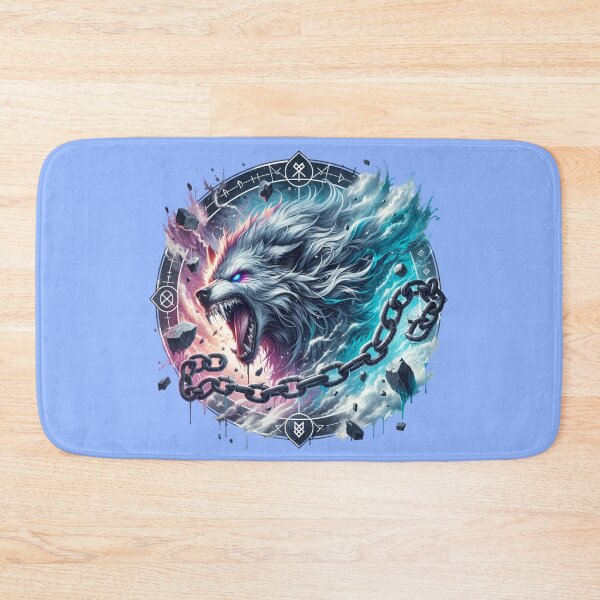 Item preview, Viking Mythology Art | Nordic Rune Beast | Norse Pagan Aesthetic | Fenrir Norse Wolf | Viking Wolf Tattoo Design designed and sold by AnalajiaDesigns.