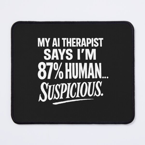 Item preview, My AI Therapist Says I'm 87% Human... Suspicious. designed and sold by Owcomm.