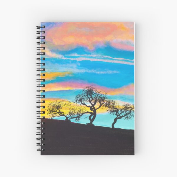 Item preview, Trio of Trees at Sunset designed and sold by DoodleArtsShop.