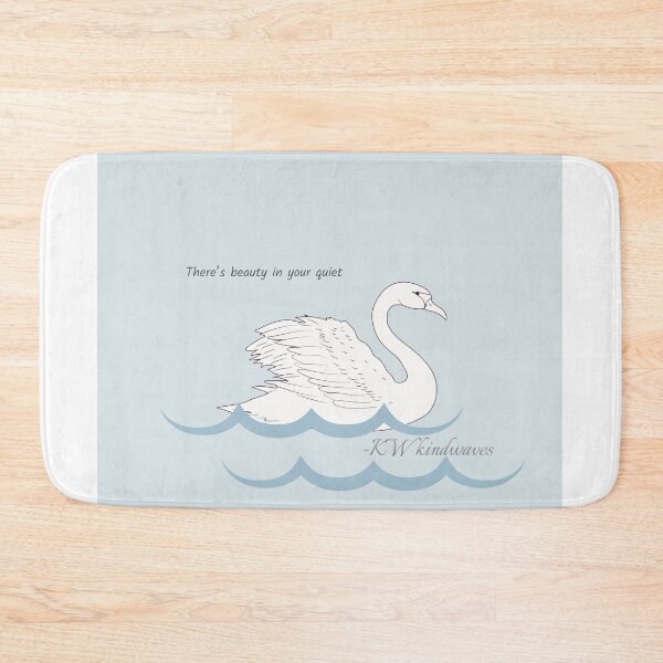 Item preview, There’s Beauty in Your Quiet – Swan Minimalist Quote | KW KindWaves designed and sold by KWkindwaves.