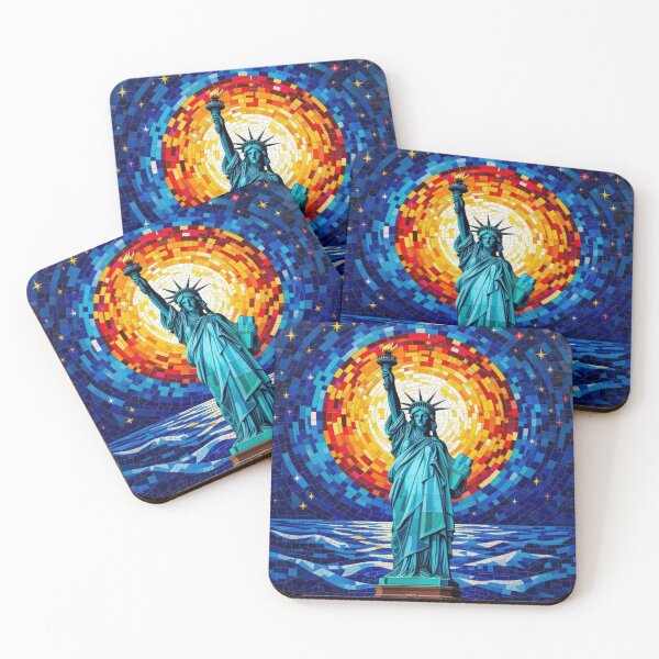 Item preview, Liberty Mosaic – Statue of Freedom in Artistic TilesMosaic Monuments Series – Icons Reimagined in Tile Art designed and sold by TeutaDesings.