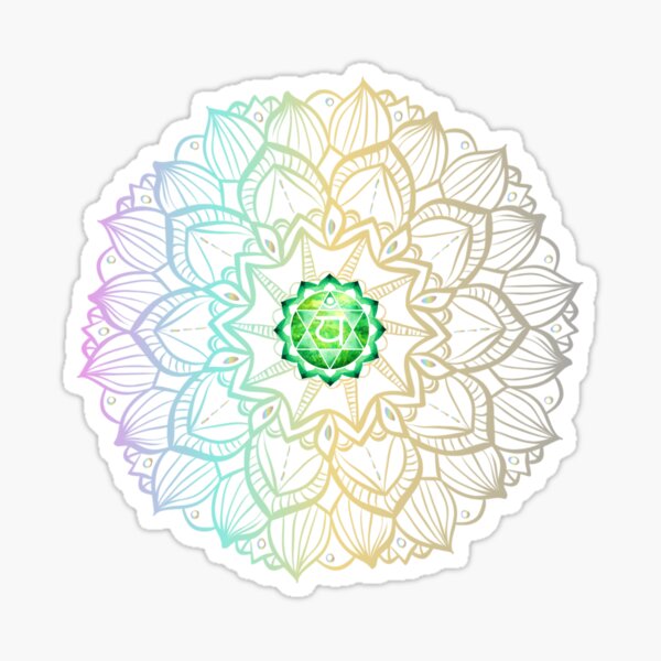 Item preview, Mandala heart chakra designed and sold by whatthefoxsays.