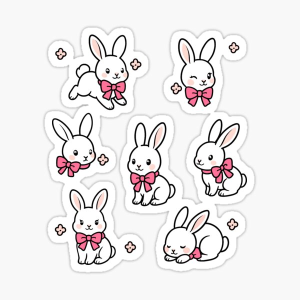 Item preview, Cute Bunny Pattern on Pastel Blue designed and sold by FarieArt.
