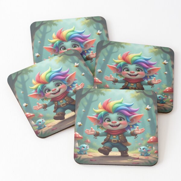 Item preview, Happy Troll on a Magical Clearing – Fantasy Fun! designed and sold by FotoworldEdel.