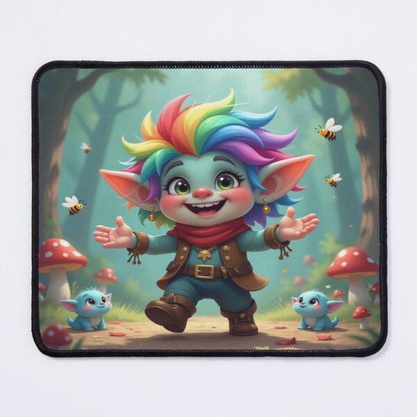 Item preview, Happy Troll on a Magical Clearing – Fantasy Fun! designed and sold by FotoworldEdel.