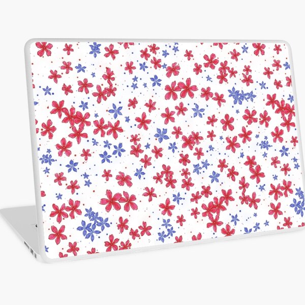 Item preview, Flower pattern, symbol of strength, courage, American pride, red and blue flowers, patriotic spirit, artistic charm. designed and sold by ArtbySvetik.