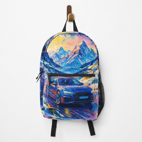 Item preview, Aggressive Wagon Car In Vibrant Watercolor Mountain Landscape designed and sold by RevUpDesign.