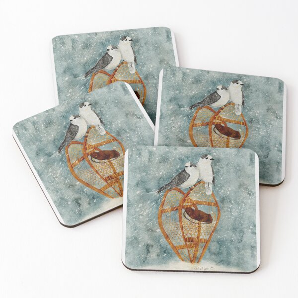 Item preview, Canada Jays on Snowshoes designed and sold by Peleegirl.
